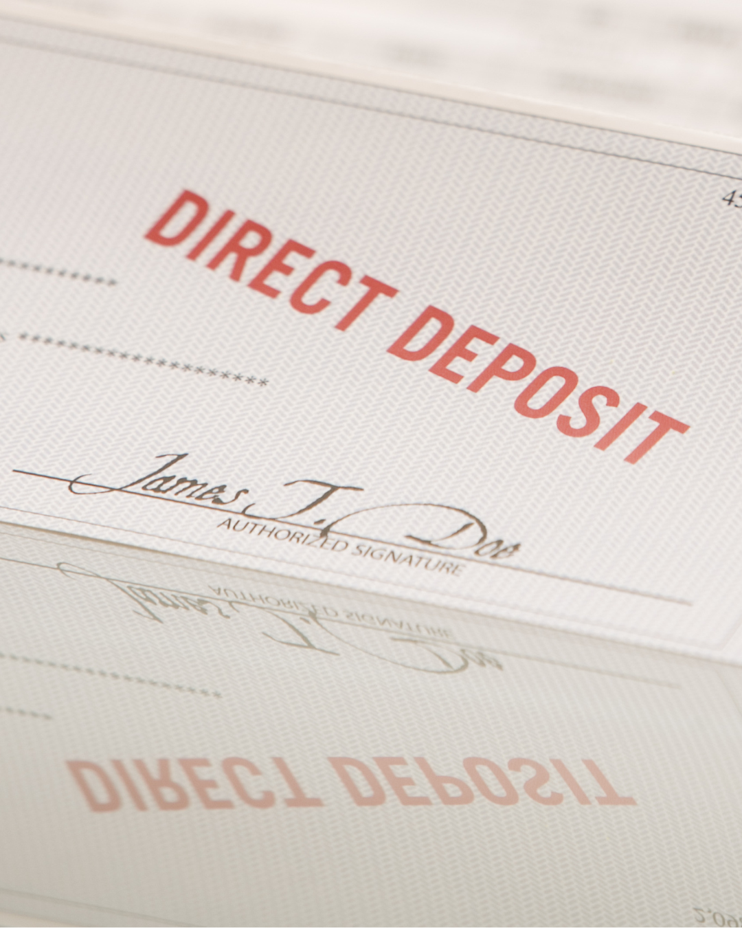 Direct deposit paycheck